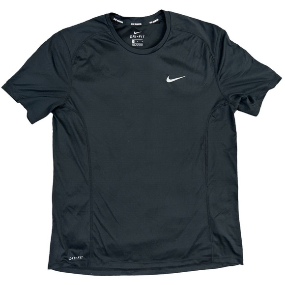 Nike Dri-Fit Running Men's Black Short Sleeve Size‎ Large - Picture 1 of 7